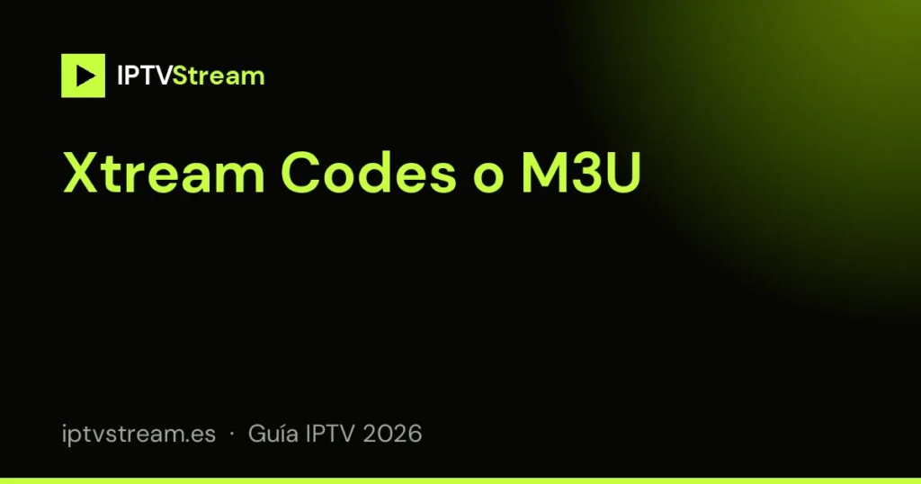 Reproductor IPTV con Xtream Codes o enlace M3U