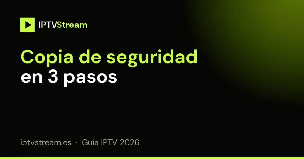 Copia de seguridad de la configuración de TiviMate